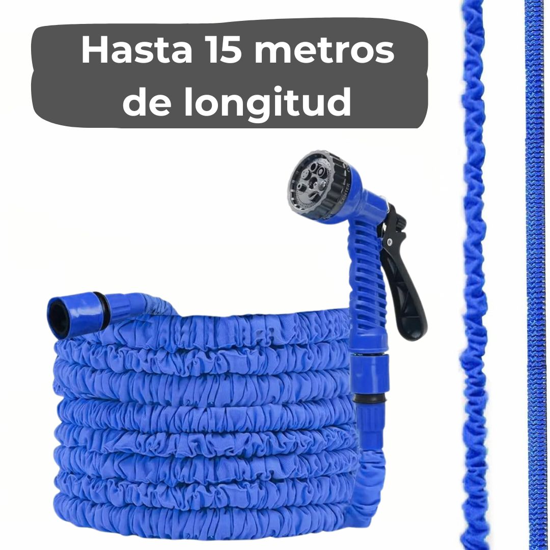 Manguera de jardín flexible de 15 M AquaFlex