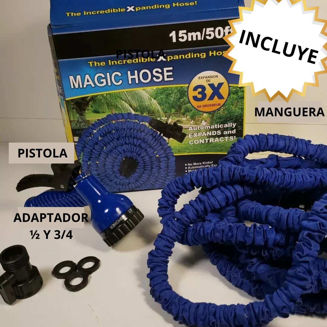 Manguera de jardín flexible de 15 M AquaFlex